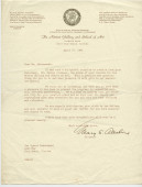 Lettre adressée par Mary E. Aleshire, directrice de la Norton Gallery and School of Art de Palm Beach (Floride), à Paderewski, à Lake Way, Palm Beach, le 17 avril 1941