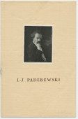 Libretto du «Chopin-Abend» [soirée Chopin] donné par Paderewski le 2 mai 1929 dans la Grosser Musiksaal du Stadt-Casino de Bâle