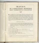 Libretto du concert organisé le 9 juin 1923 au Théâtre du Châtelet à Paris par l'Association des Concerts-Colonne au bénéfice du Monument Edouard Colonne avec le concours de Paderewski dans le Concerto «L'Empereur» de Beethoven (l-r)