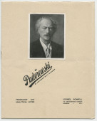 Libretto du récital donné par Paderewski le 15 novembre 1931 à Londres (?)