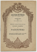 Libretto du récital donné par Paderewski le 14 janvier 1925 au Théâtre Augusteo de l'Académie nationale Sainte-Cécile de Rome