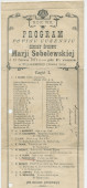 Programme du récital des élèves de l'école de chant de Marie Sobolewska [Marij Sobolewskiej] donné le 19 juin 1911 à la Philharmonie de Varsovie