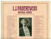 Partition du «Menuet» tiré du cahier I (antique) des «Humoresques de concert» pour piano op. 14 n° 1 de Paderewski (Ed. Bote & G. Bock, Berlin / Max Eschig, Paris)