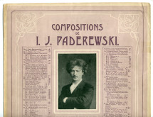 Partition de la «Sarabande» tirée du cahier I (antique) des «Humoresques de concert» pour piano op. 14 n° 2 de Paderewski (Ed. Bote & G. Bock, Berlin)