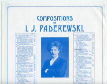 Partition du «Moment musical» tiré des «Miscellanea, série de morceaux pour piano» op. 16 n° 6 de Paderewski (Ed. Bote & G. Bock, Berlin / Schott & Co., Londres)