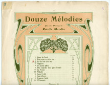 Partition de la mélodie n° 3 «Le ciel est très bas» tirée des «Douze mélodies sur des poésies de Catulle Mendès» pour voix et piano op. 22 n° 3 de Paderewski (Au Ménestrel / Heugel & Cie, Paris)