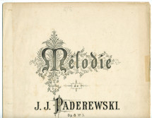 Partition de la «Mélodie tirée des Chants du voyageur» pour piano op. 8 n° 3 de Paderewski (Ed. Bote & G. Bock, Berlin & Posen / Willcocks, Londres / Durdilly, Paris)