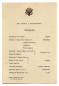 Programme du récital donné par Paderewski à la Maison Blanche (Washington) le 20 janvier 1928
