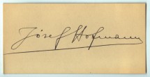 Autographe du pianiste Josef Hofmann